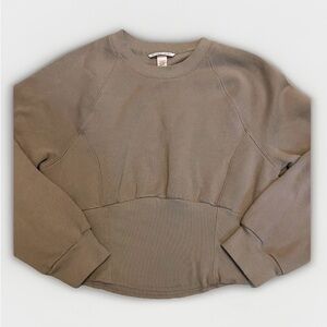 VICTORIA’S SECRET Women’s Cropped Corset  Beige Sweatshirt